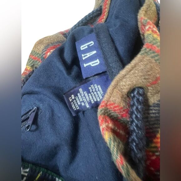 Vintage Gap Tartan Plaid Drawstring Backpack Wool Mt. Whistler Lodge Y2K 90s - Picture 8 of 11